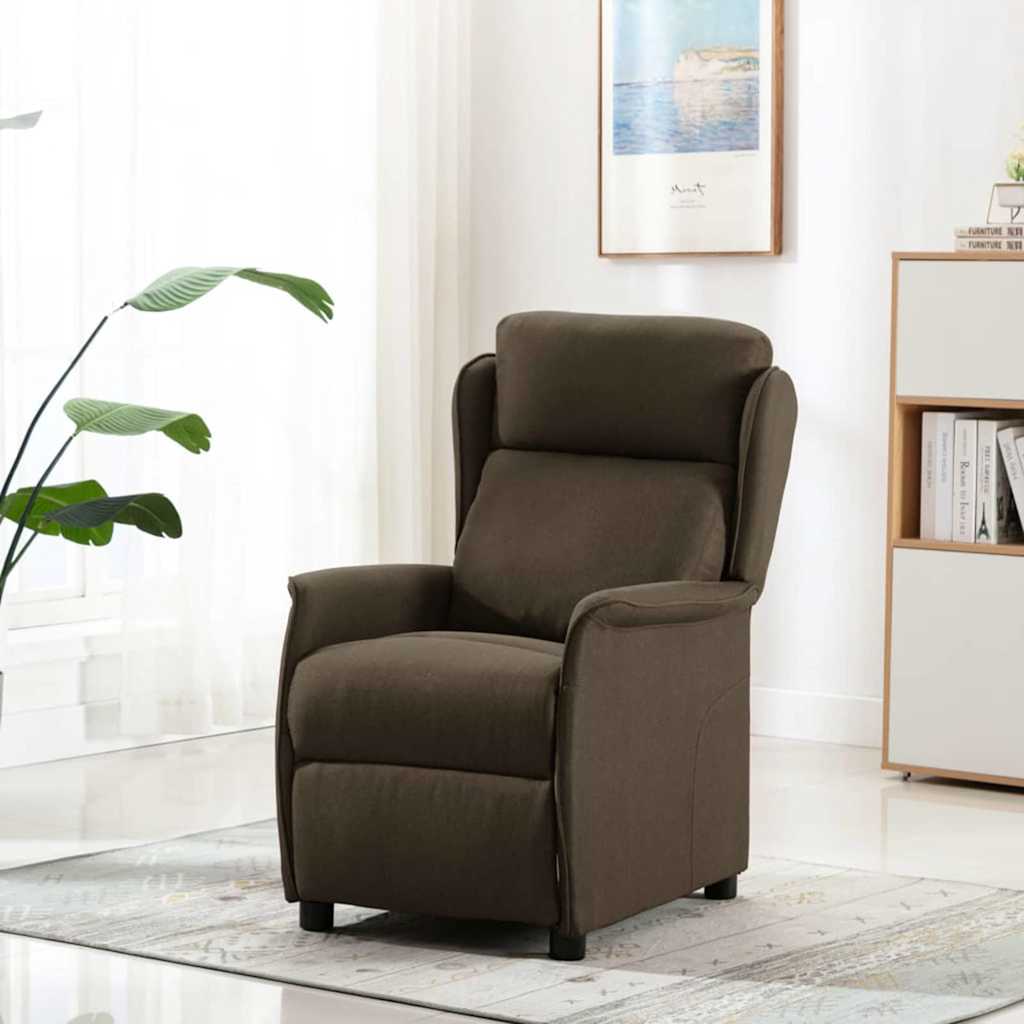 Massagestol med pude Brun 93.5 x 67.5 x 101.5 cm Stof