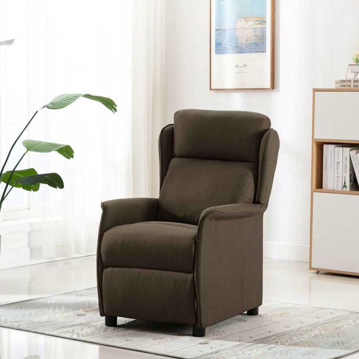 Massagestol med pude Brun 93.5 x 67.5 x 101.5 cm Stof