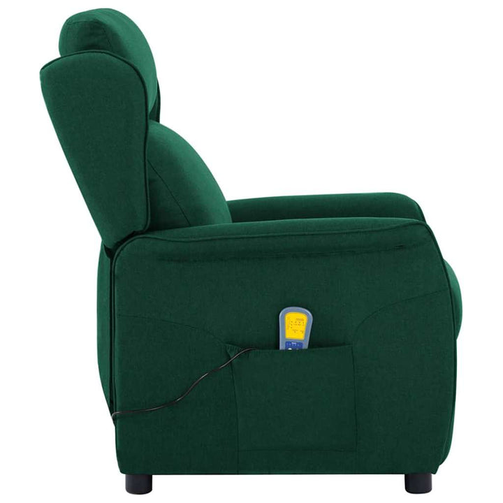 Massagestol med pude Mørkegrøn 93.5 x 67.5 x 101.5 cm Stof