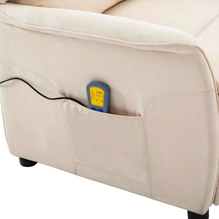 Massagestol Creme 93.5 x 67.5 x 101.5 cm Stof