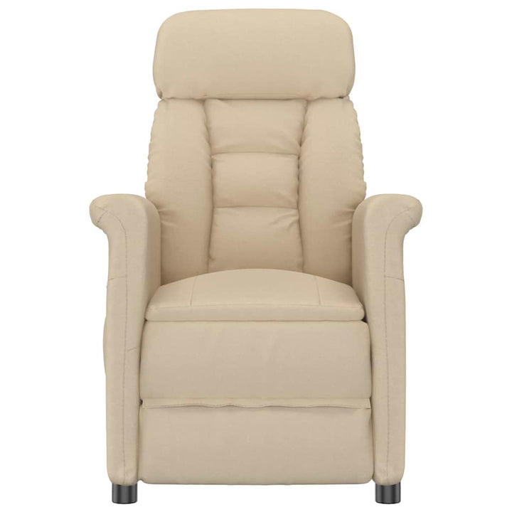Massagestol Creme 96.5 x 70.5 x 95 cm Mikrofiber