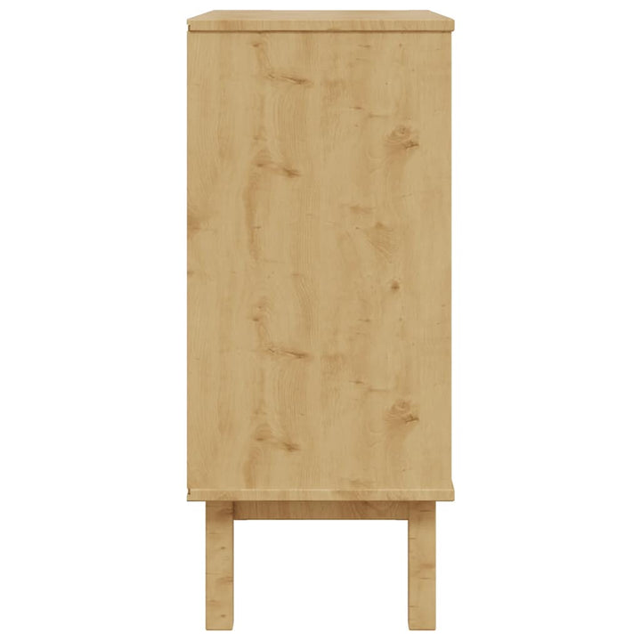 kommode OTTA 76,5x39,5x90 cm massivt fyrretræ brun og grå