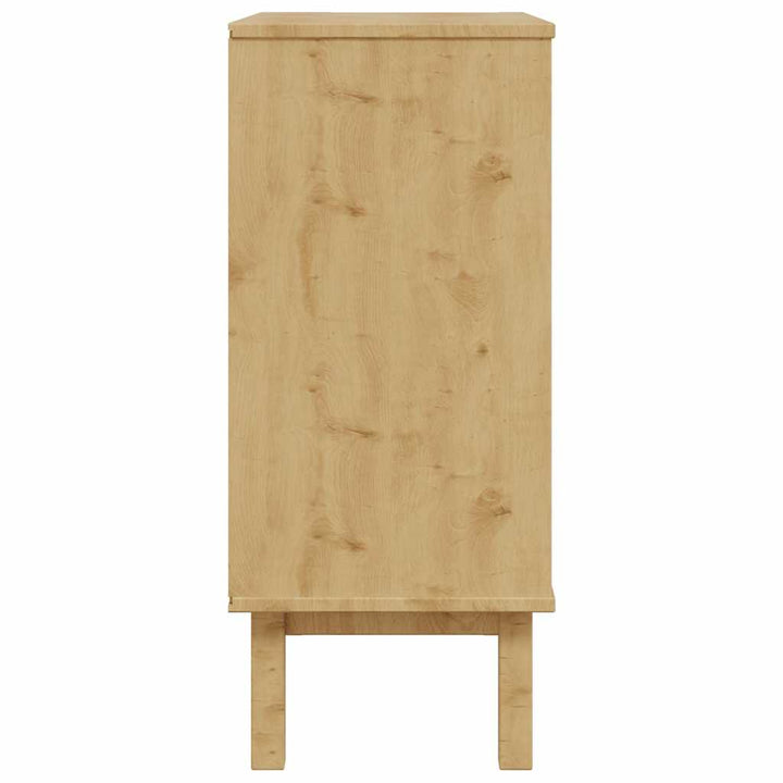 kommode OTTA 76,5x39,5x90 cm massivt fyrretræ brun og hvid