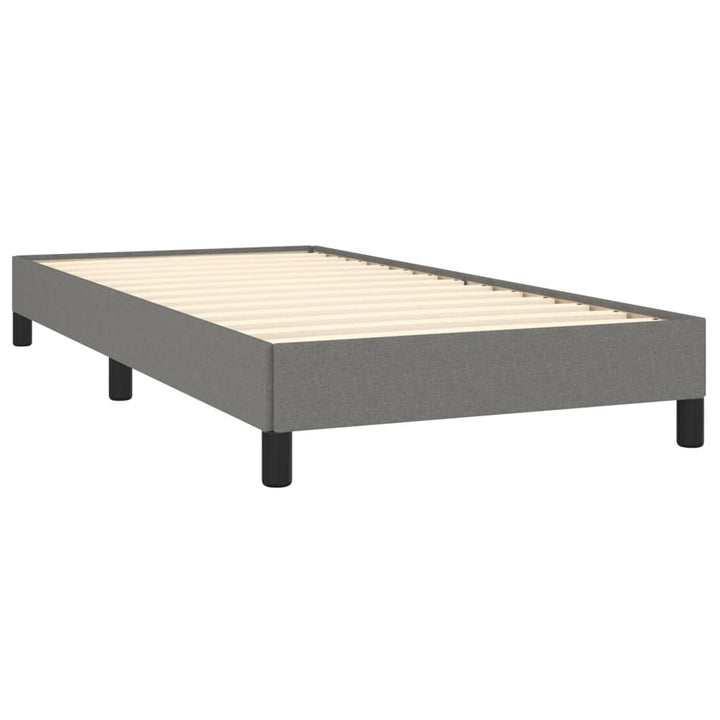 Sengeramme uden madras Mørkegrå 90x190 cm Stof