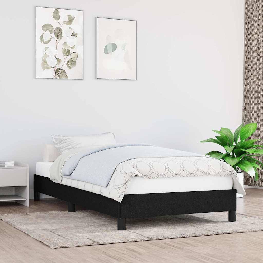 sengeramme uden madras 90x190 cm stof sort