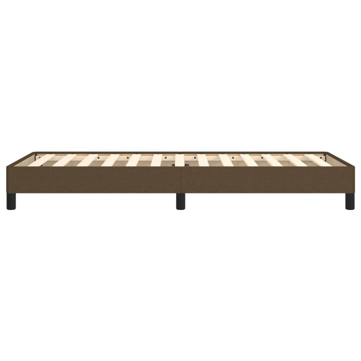 Sengeramme uden madras Mørkebrun 90x190 cm Stof