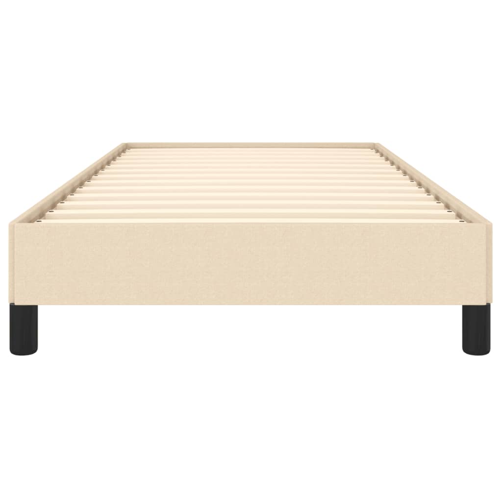 sengeramme uden madras 90x190 cm stof cremefarvet