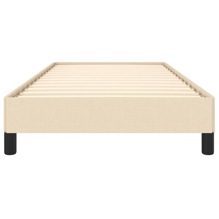 sengeramme uden madras 90x190 cm stof cremefarvet
