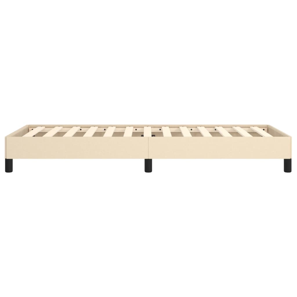 sengeramme uden madras 90x190 cm stof cremefarvet