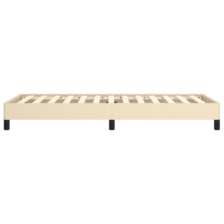 sengeramme uden madras 90x190 cm stof cremefarvet