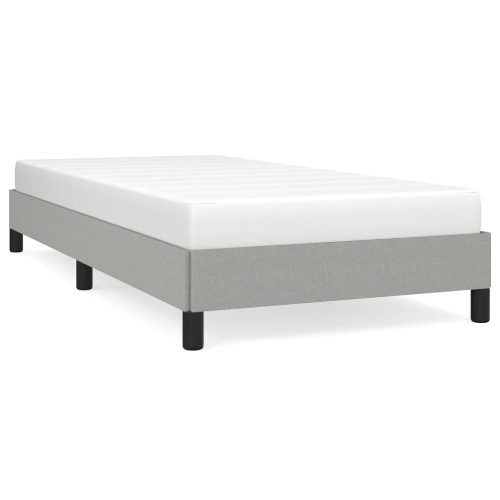 Sengeramme uden madras Lysegrå 90x200 cm Stof