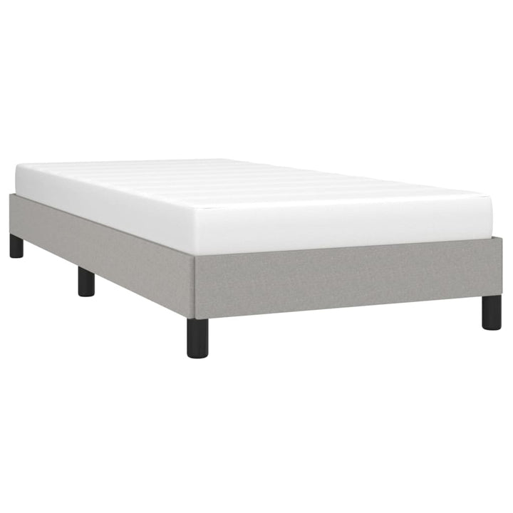 Sengeramme uden madras Lysegrå 90x200 cm Stof