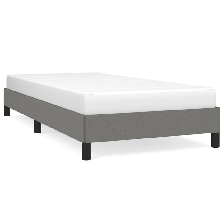 Sengeramme uden madras Mørkegrå 90x200 cm Stof