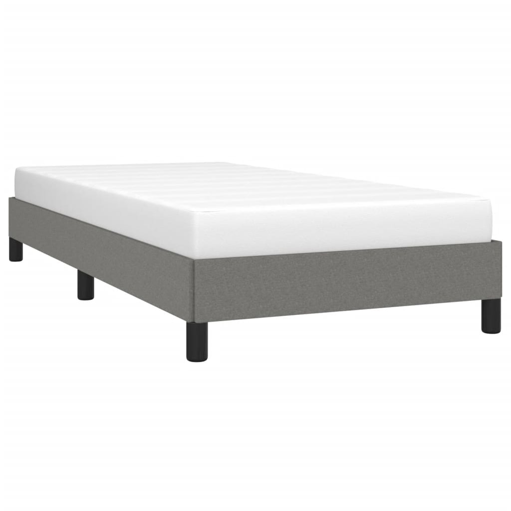 Sengeramme uden madras Mørkegrå 90x200 cm Stof