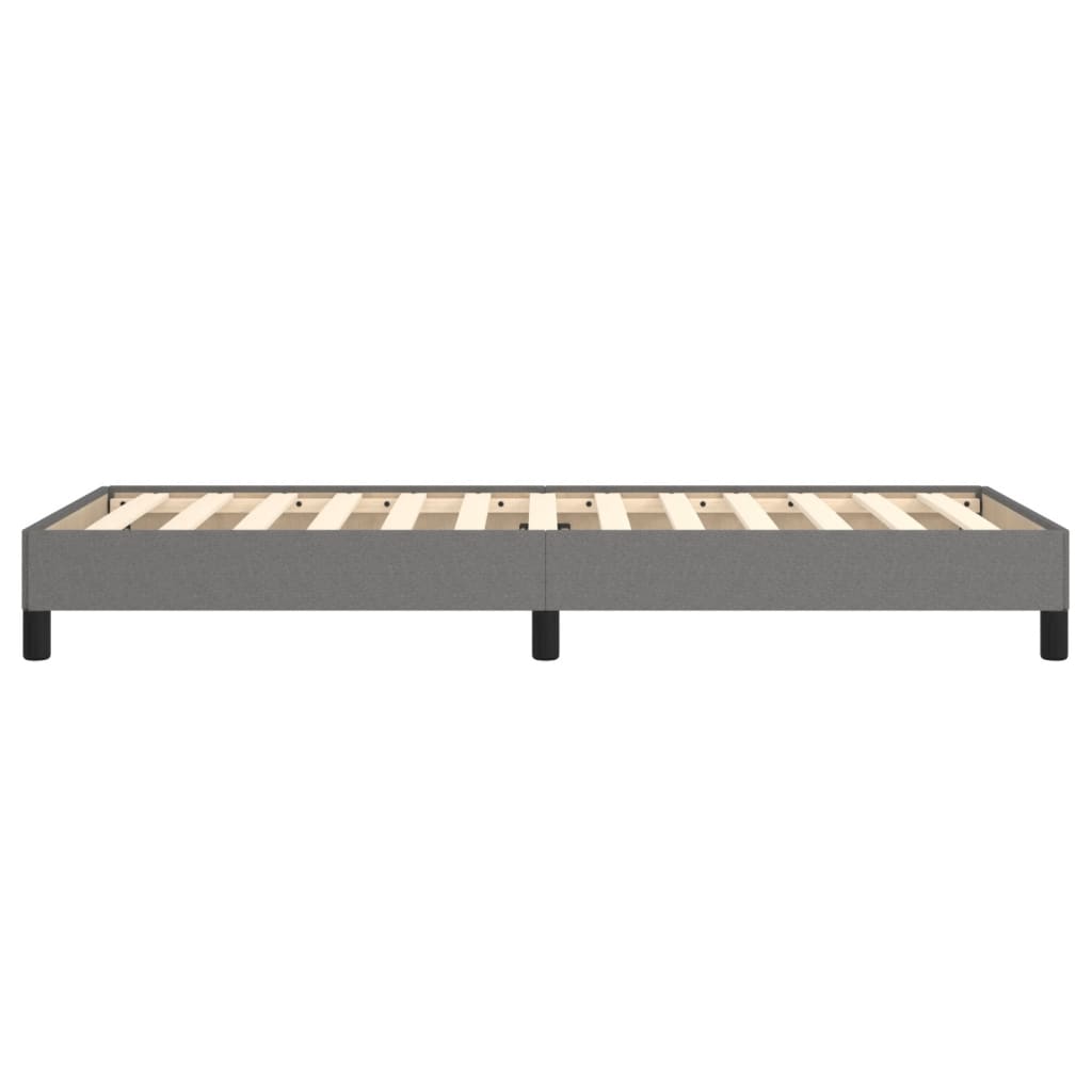 Sengeramme uden madras Mørkegrå 90x200 cm Stof
