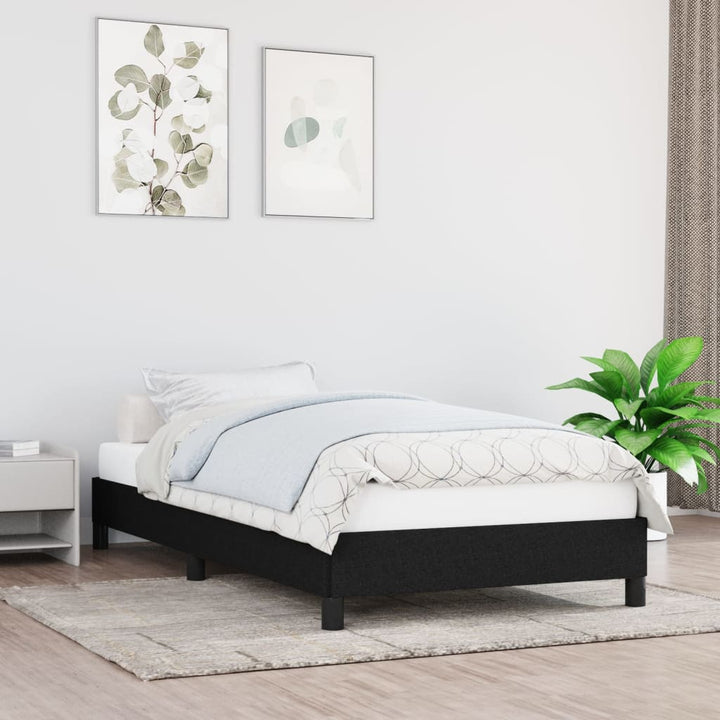 sengeramme uden madras 90x200 cm stof sort