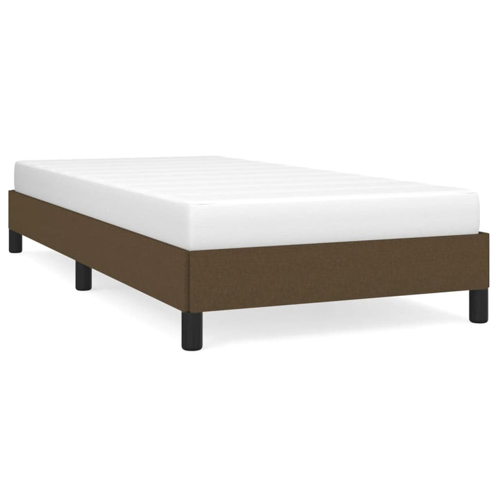 Sengeramme uden madras Mørkebrun 90x200 cm Stof