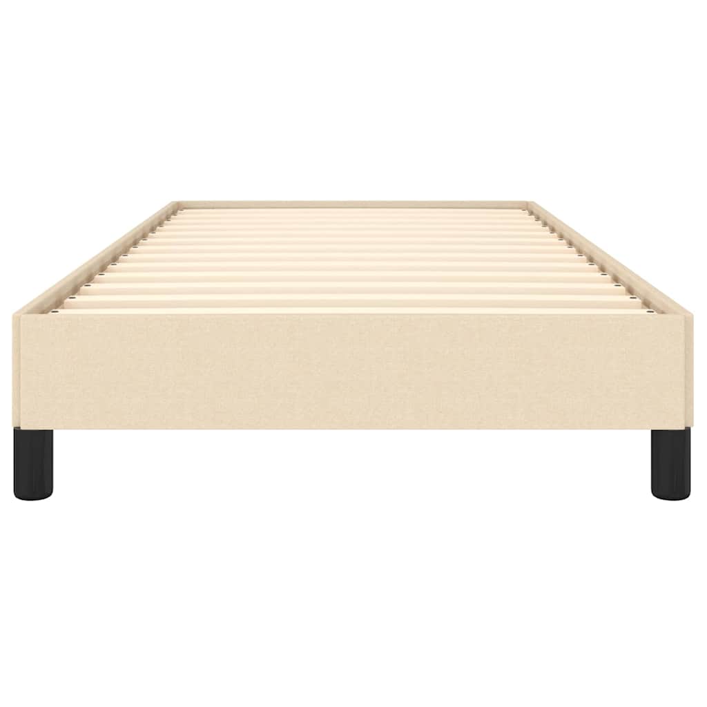 sengeramme uden madras 90x200 cm stof cremefarvet