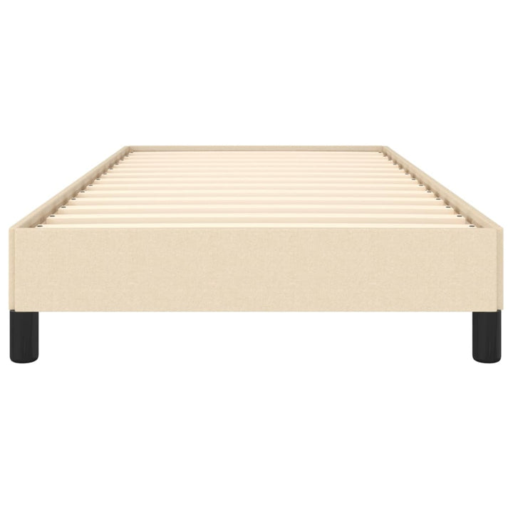 sengeramme uden madras 90x200 cm stof cremefarvet