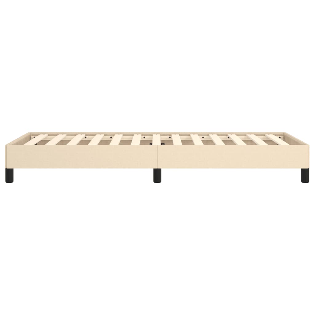 sengeramme uden madras 90x200 cm stof cremefarvet