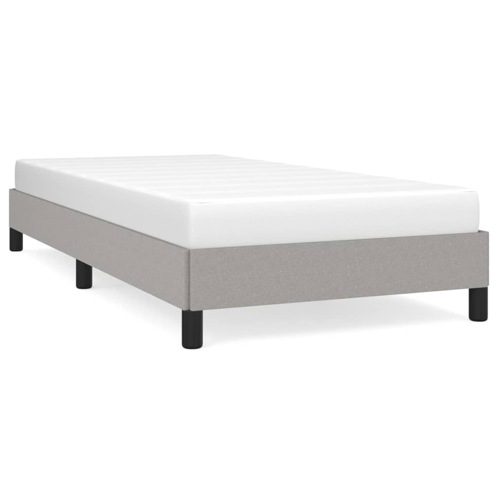 Sengeramme uden madras Lysegrå 100x200 cm Stof