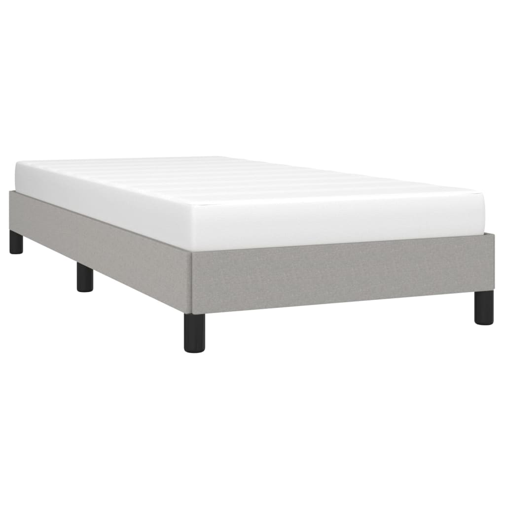 Sengeramme uden madras Lysegrå 100x200 cm Stof
