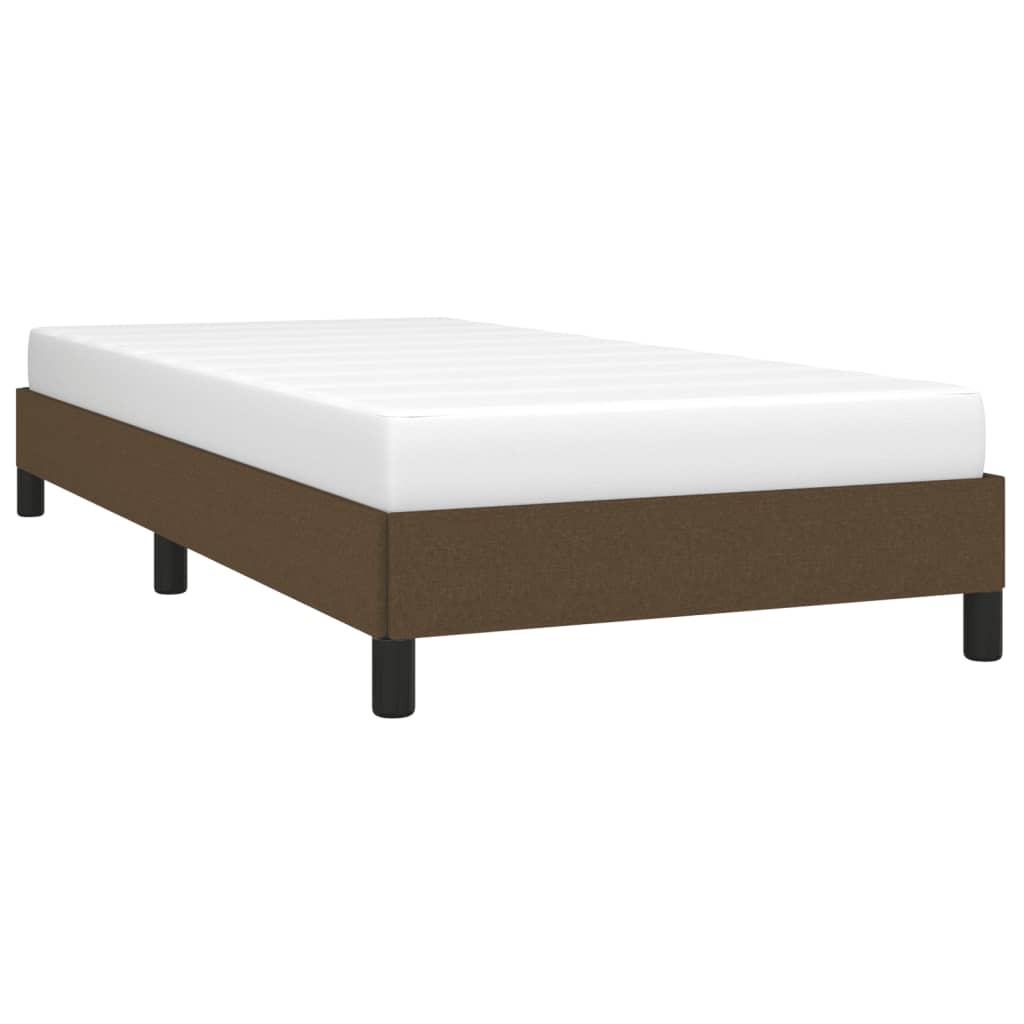 Sengeramme uden madras Mørkebrun 100x200 cm Stof