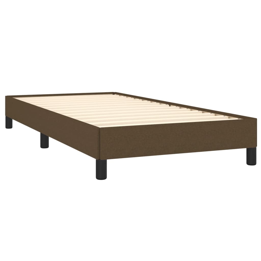 Sengeramme uden madras Mørkebrun 100x200 cm Stof