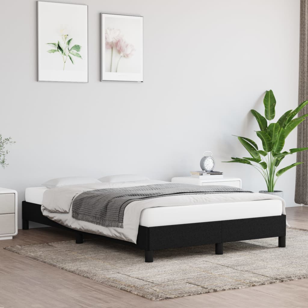 Sengeramme uden madras Sort 120x200 cm Stof