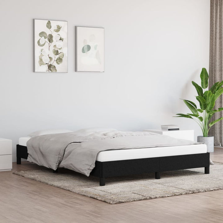 sengeramme uden madras 140x190 cm stof sort