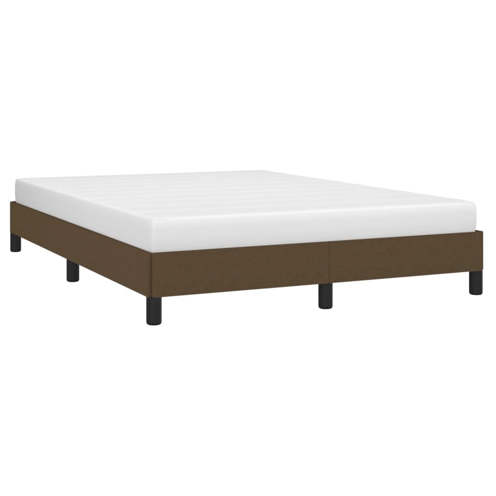 sengeramme uden madras 140x190 cm stof mørkebrun