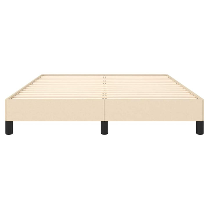 sengeramme uden madras 140x190 cm stof cremefarvet