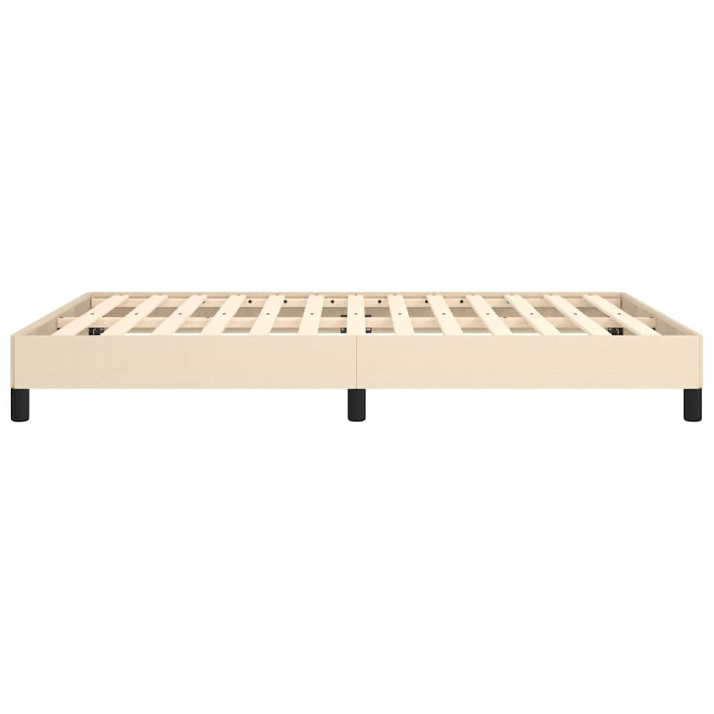 sengeramme uden madras 140x190 cm stof cremefarvet