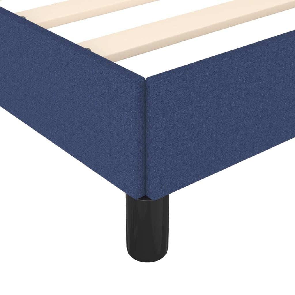 sengeramme uden madras 140x190 cm stof blå