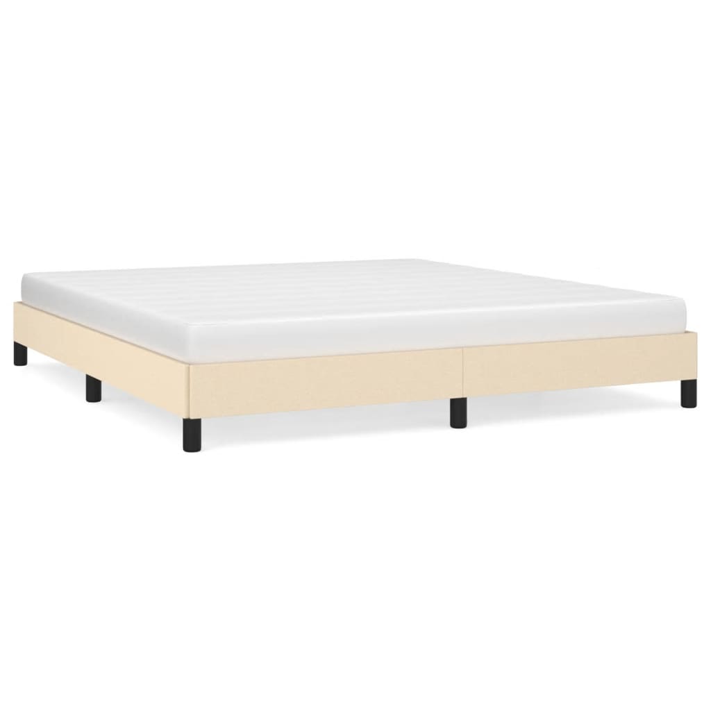 sengeramme uden madras 160x200 cm stof cremefarvet