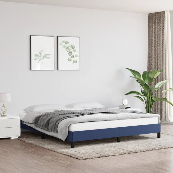 sengeramme uden madras 160x200 cm stof blå