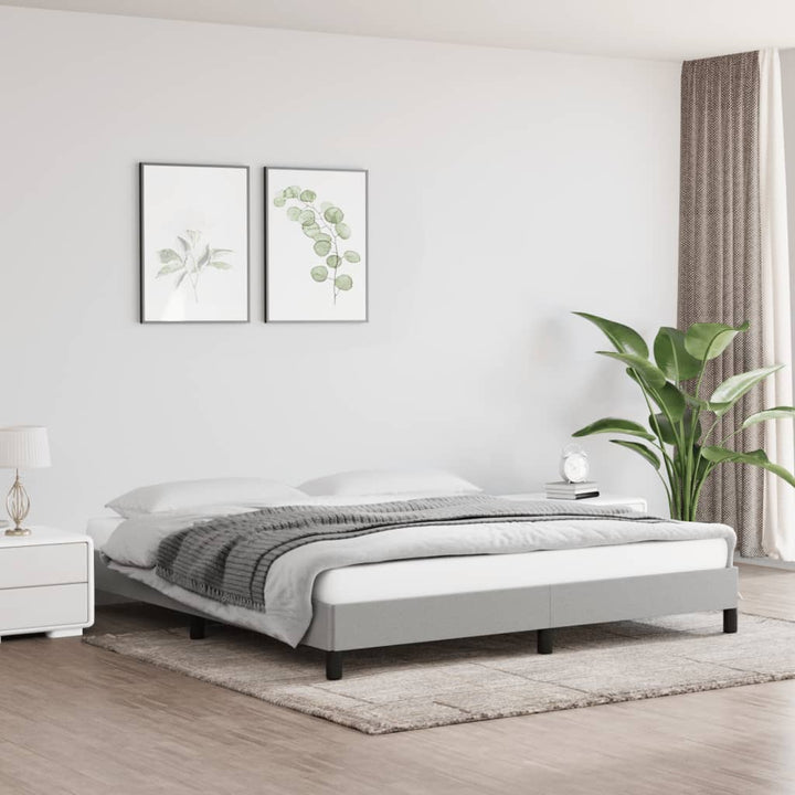 sengeramme uden madras 180x200 cm stof lysegrå