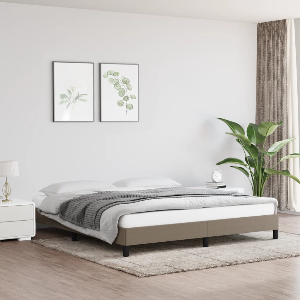 sengeramme uden madras 180x200 cm stof gråbrun