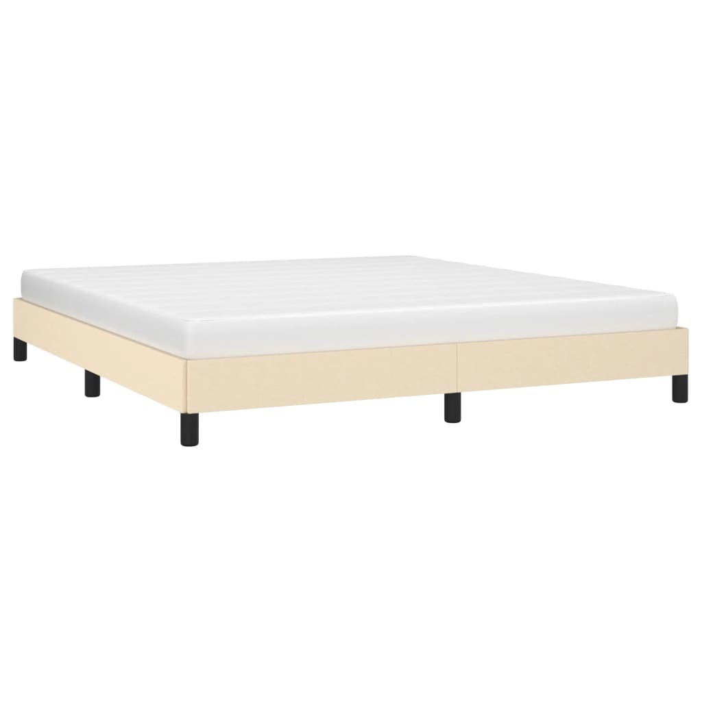 sengeramme uden madras 180x200 cm stof cremefarvet