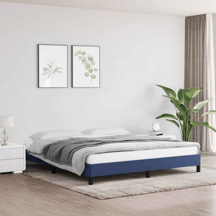 sengeramme uden madras 180x200 cm stof blå