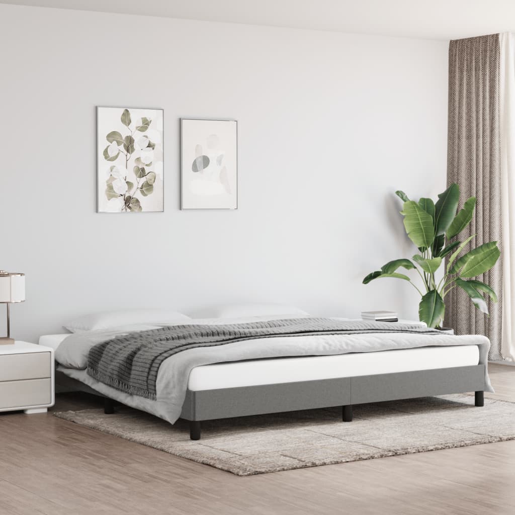 sengeramme uden madras 200x200 cm stof mørkegrå