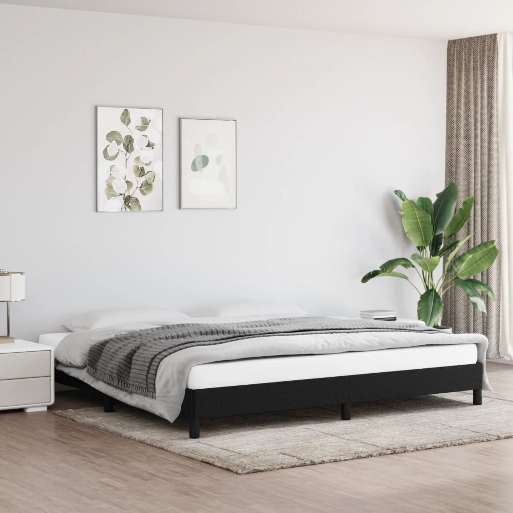 sengeramme uden madras 200x200 cm stof sort