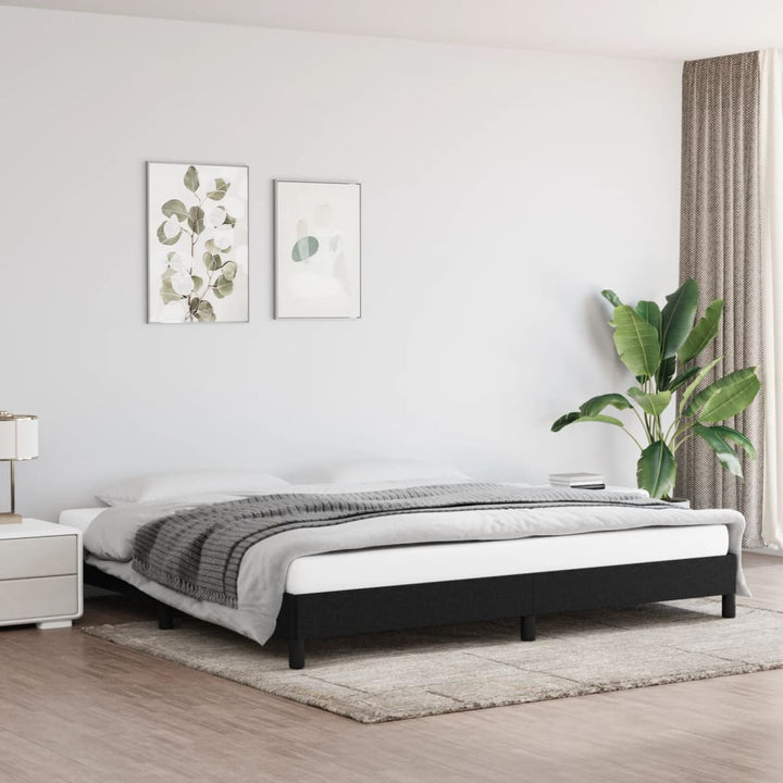 sengeramme uden madras 200x200 cm stof sort