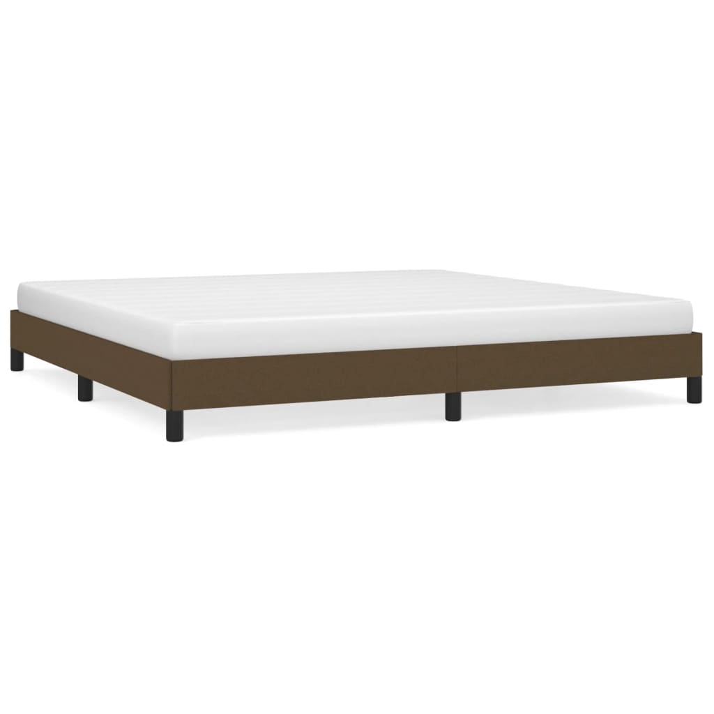 sengeramme uden madras 200x200 cm stof mørkebrun