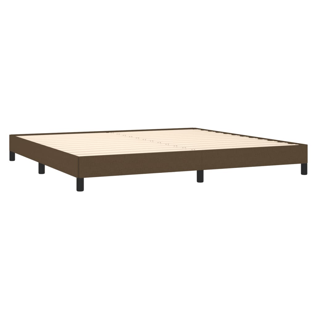 sengeramme uden madras 200x200 cm stof mørkebrun