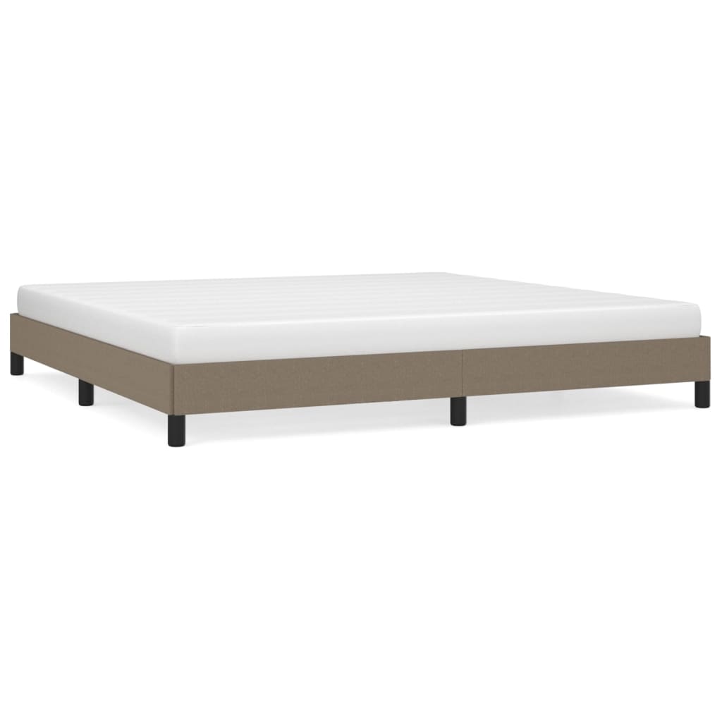 sengeramme uden madras 200x200 cm stof gråbrun