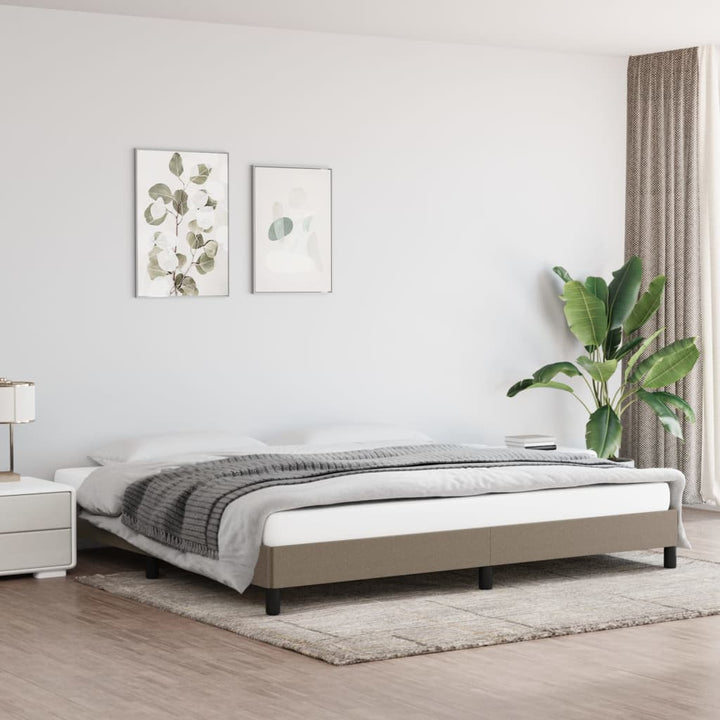 sengeramme uden madras 200x200 cm stof gråbrun