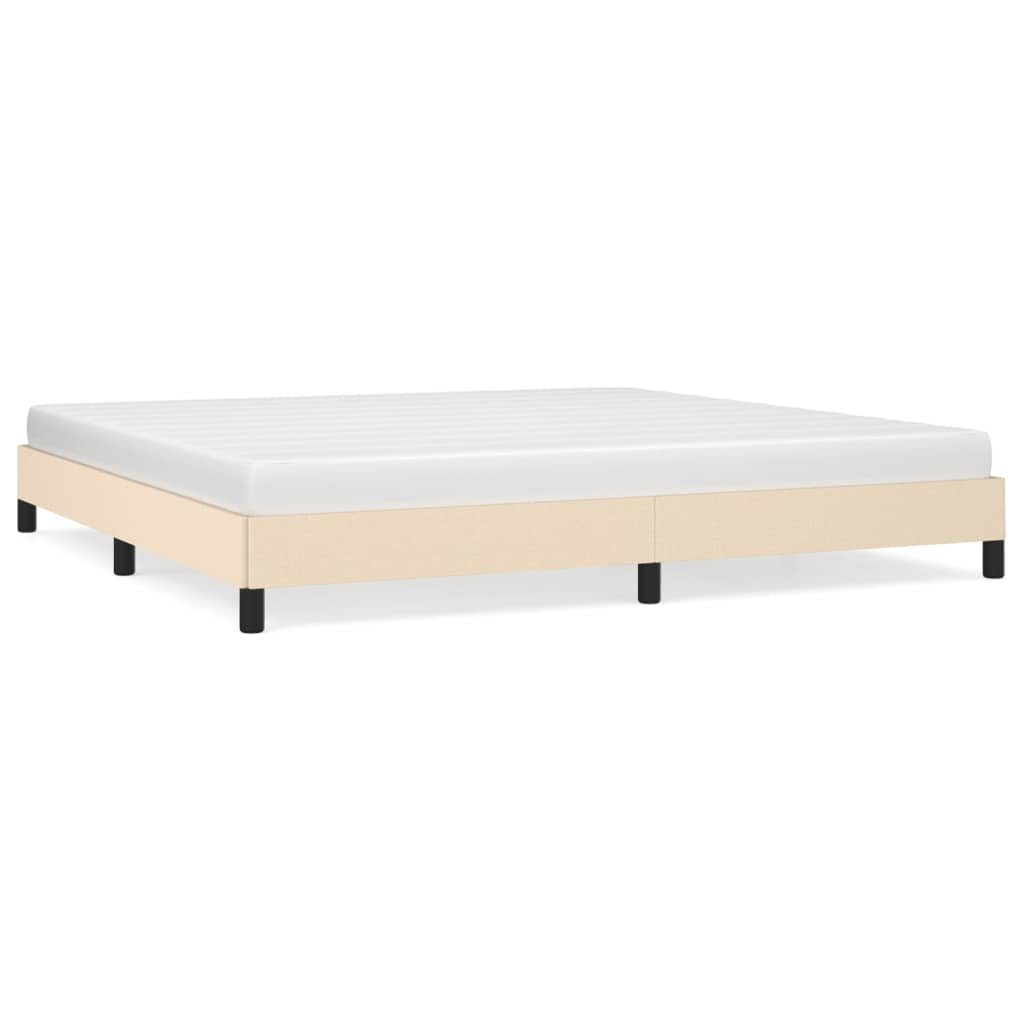 sengeramme uden madras 200x200 cm stof cremefarvet