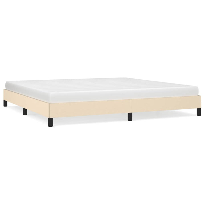 sengeramme uden madras 200x200 cm stof cremefarvet