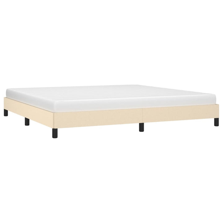 sengeramme uden madras 200x200 cm stof cremefarvet